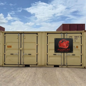 20ft one-trip side open shipping container with two doors, available for sale nearby.