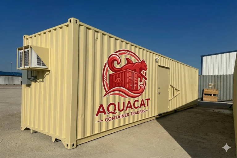 40'FT Climate-Controlled Storage Container - AquaCat Container Traders