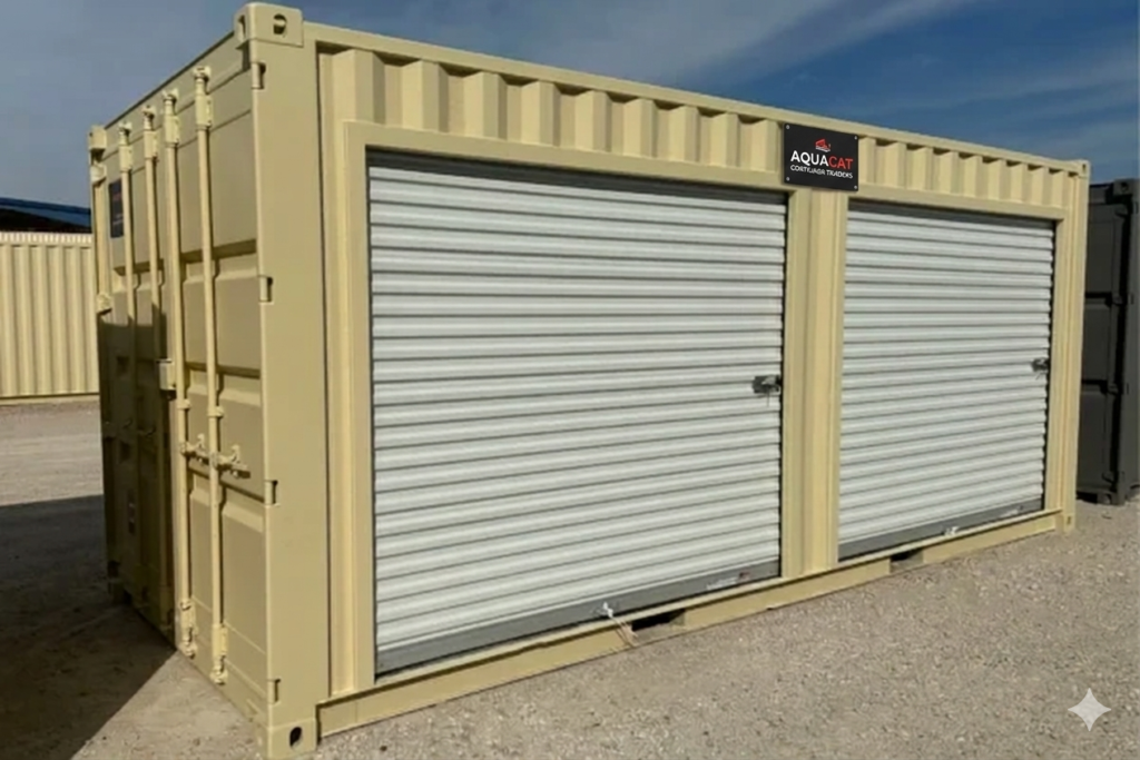 Storage Container Class 1 20'ft Standard 1-Trip Container - Dual Roll-Up Storage - AquaCat ...