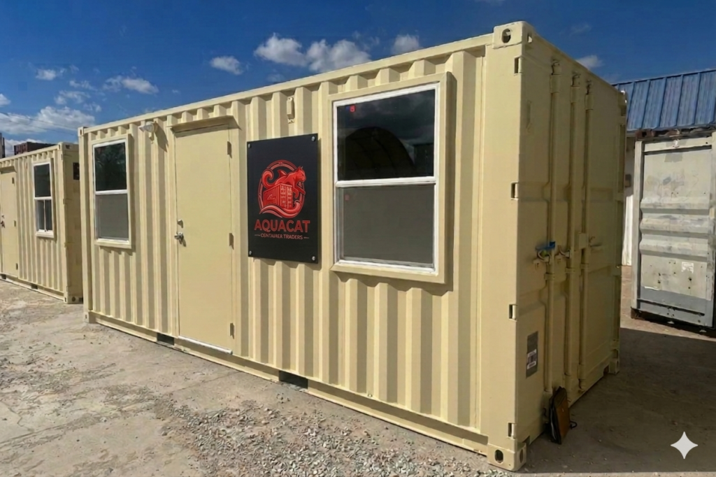 20’ Simple Cabin Shipping Container - AquaCat Container Traders
