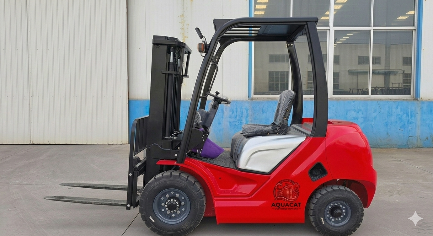 Buy 5 ton portable diesel mini forklift truck, ideal for heavy lifting and warehouse operations